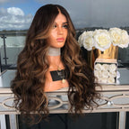 Wig Mid-point Graded High Temperature Silk Long Curly Hair Female